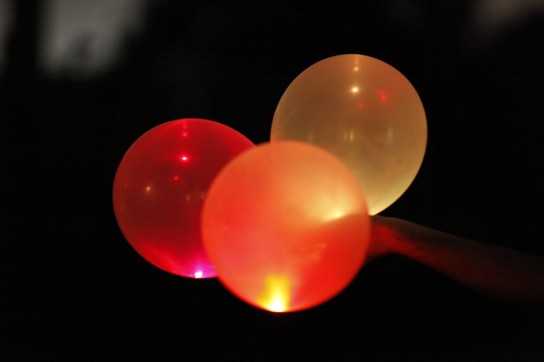 Inflated Balloons with LEDs